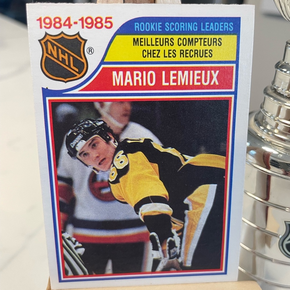 1984-1985 NHL Rookie Scoring Leaders Card